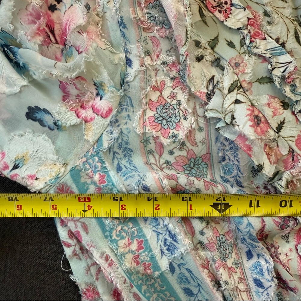 Hana Ruffled Floral Burnout Dress Size S - Picture 12 of 13